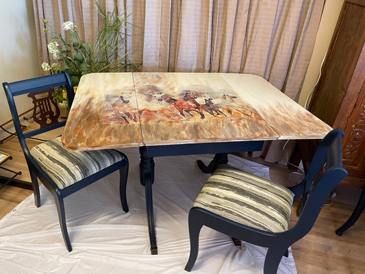 Wild stallion - games table. Table with 2 chairs