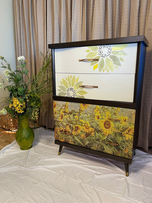 Sunflower Fields 4 Drawer Dresser