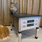 Stripes and Script Side Table