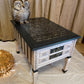 Stripes and Script Side Table