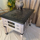 Stripes and Script Side Table